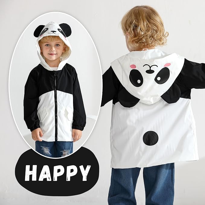 YOUNGER TREE Toddler Baby Boy Girl Duck Raincoat Cute Cartoon Hoodie Zipper - Image 2