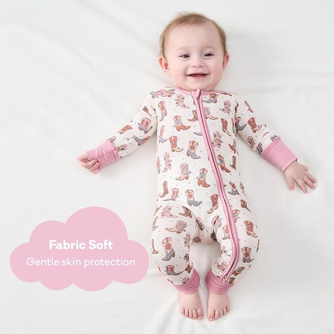 pureborn Baby Sleeper Viscose from Bamboo Zipper Footies 0-24 Months - Image 3