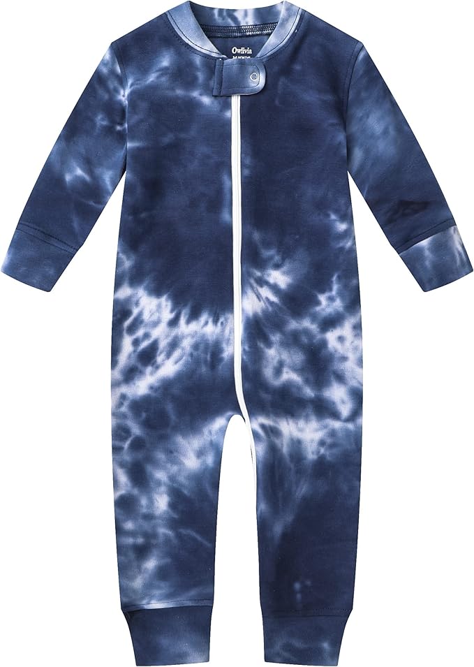 Owlivia Organic Cotton Baby Boy Girl Zip up Sleep 'N Play Pjs, Footless, Long Sleeve