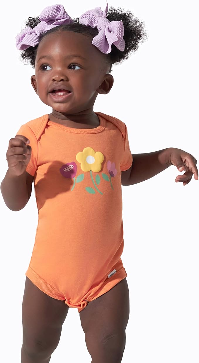 Onesies Brand Baby Girls' 8-pack Short Sleeve Mix & Match Bodysuits - Image 2