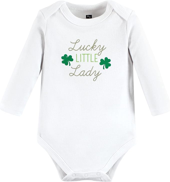 Hudson Baby Baby Girls' Cotton Long-sleeve Bodysuits 3-pack - Image 3