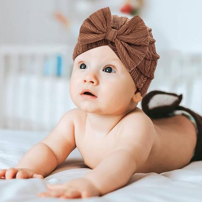 Cinaci 4 Pieces Baby Girls Turban Hats - Image 6