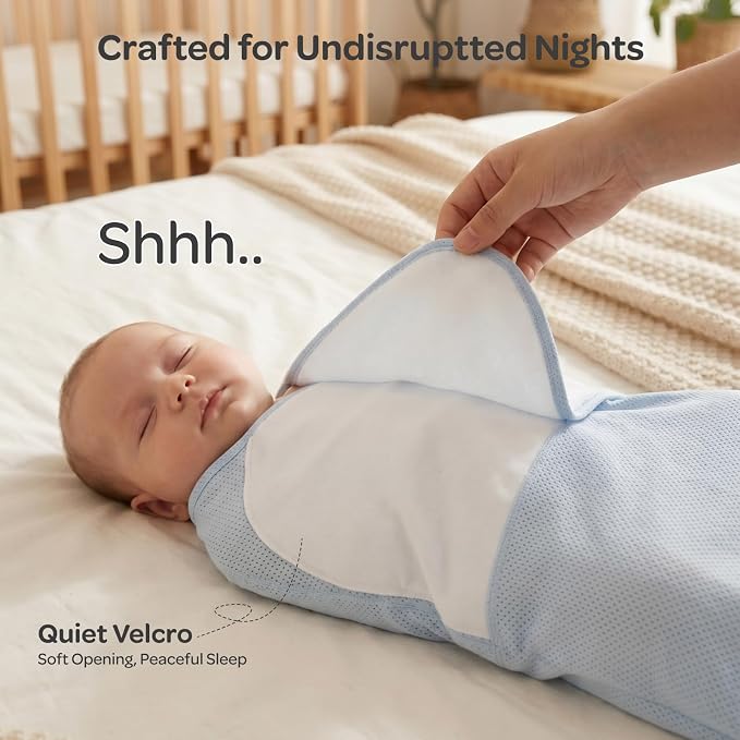 Momcozy Airflow Baby Swaddle, 100% Cotton Lightweight & Ultra Breathable | Ideal - Image 5