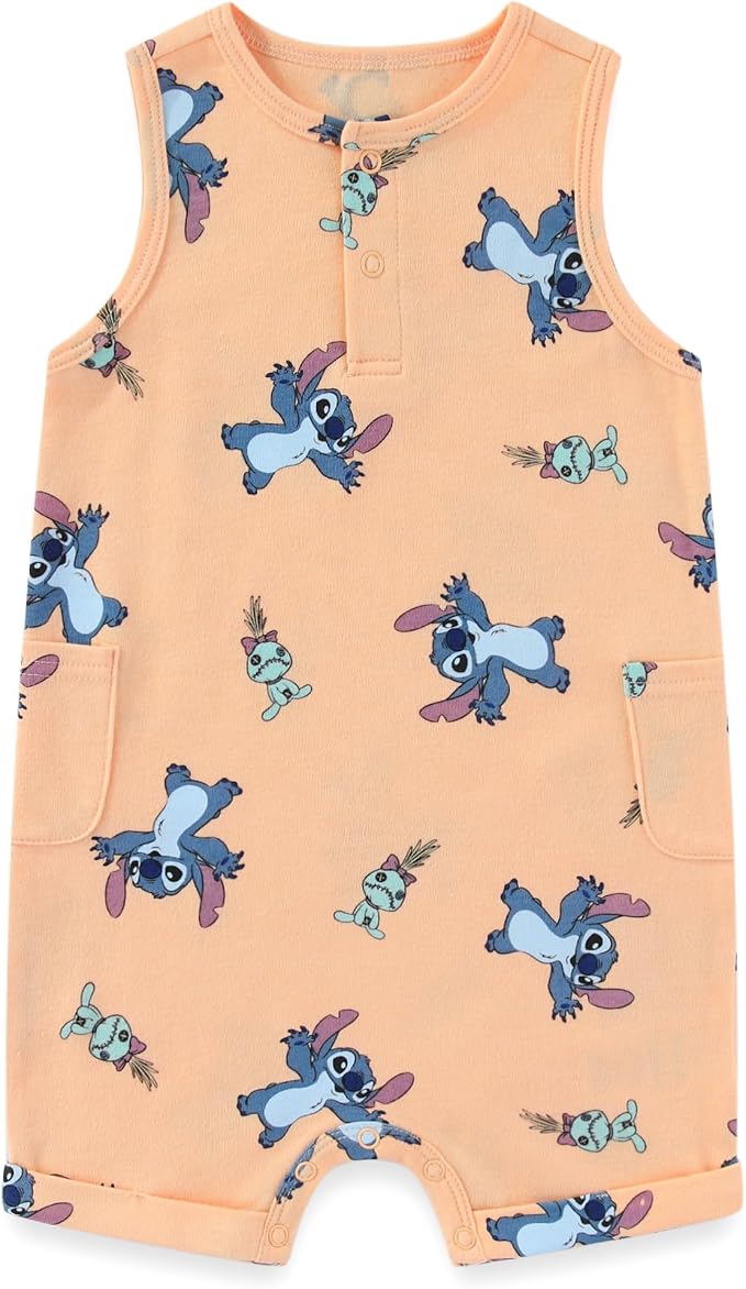 Disney Cars Pooh Mickey Stitch Baby Boys 2 Pack Romper - Image 2