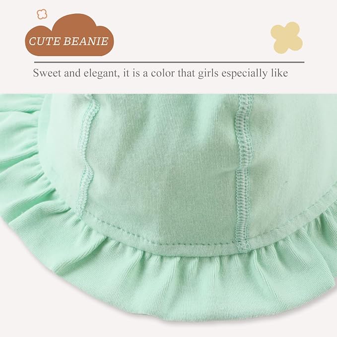 Lovely Baby Girl Hospital Hat Soft Cotton Newborn Beanie Winter Baby Hats - Image 2