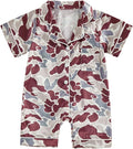 Kuriozud Baby Girl Boy Romper Pajamas Onesie Short Sleeve Button Down Pjs by Kuriozud