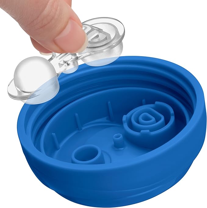 Chicco Semi-Soft Trainer with Bite-Resistant Spout and Spill-Free Lid 7oz.| Removable, Non-Slip Handles | Top-Rack Dishwasher Safe | Easy to Hold Ergonomic Indents | Blue| 6+ months