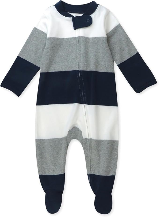 HonestBaby Baby Boys' Sleep & Play Footed One-piece Pajama Sleeper 100% Organic by HonestBaby