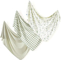3-Pack Ultra Soft Stretchy Jersey Knit Baby Swaddle Blankets, 33x44 | Snug by BUYNOW