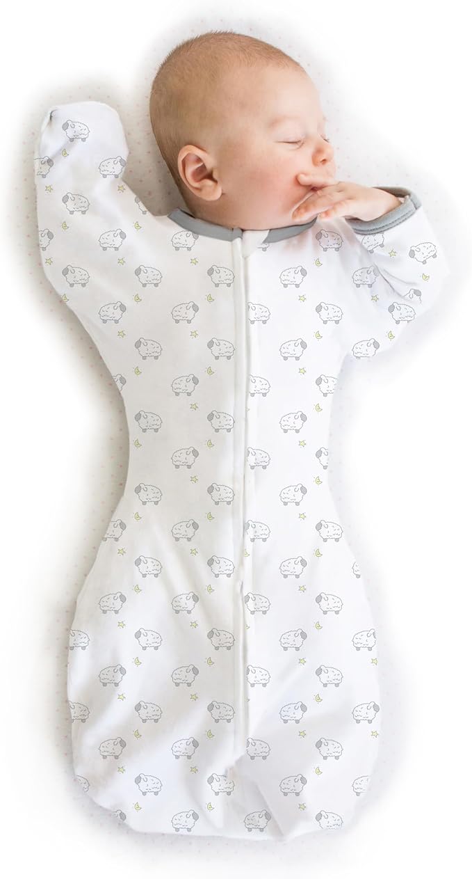 SwaddleDesigns Transitional Swaddle Sack, Arms Up Half-Length Sleeve & Mitten by SwaddleDesigns