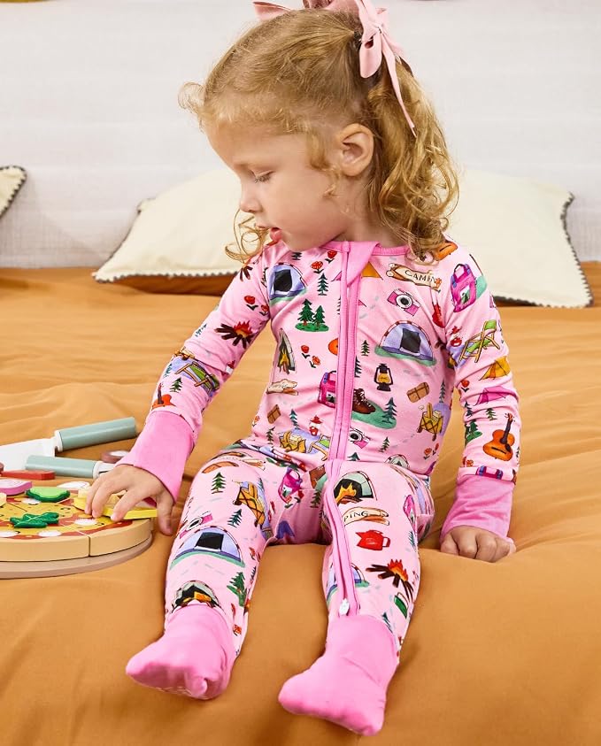 babee Reshinee Viscose derived from bamboo Baby Pajamas Convertible Footie - Image 8