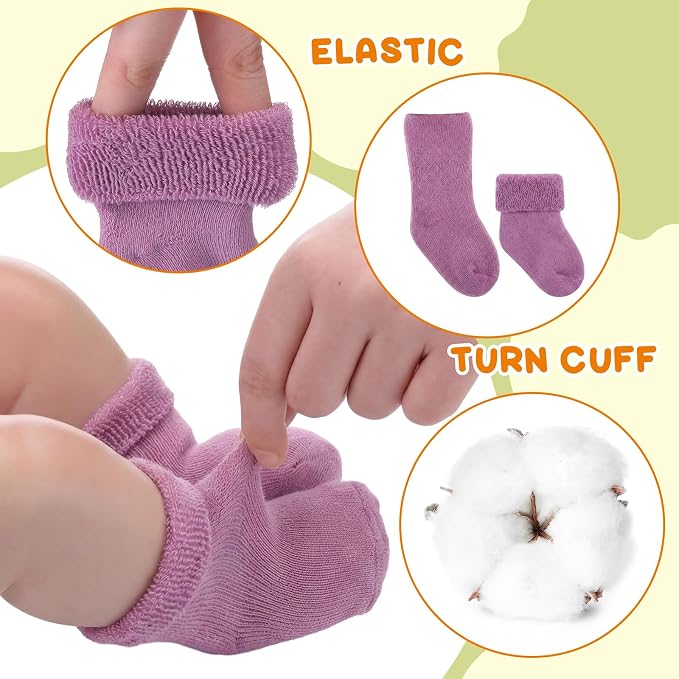 Twistover 10 Pairs Preemie Cotton Turn Cuff Socks - Image 6