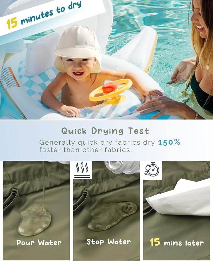 FURTALK Baby Sun Hat with Neck Flap UPF 50+ Toddler Quick Dry Swim Hat | UV - Image 7