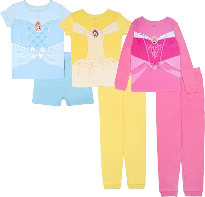 Disney Unisex Kids' 6-piece Snug-fit Cotton Matching Comfortable Pajama Set by Disney