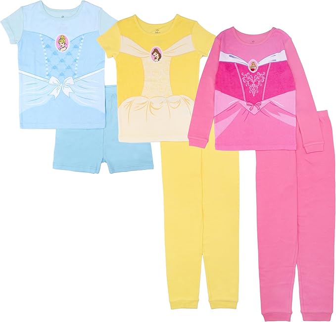 Disney Unisex Kids' 6-piece Snug-fit Cotton Matching Comfortable Pajama Set by Disney