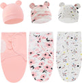 3-Pack Baby Swaddles for Newborns Girls by Exemaba