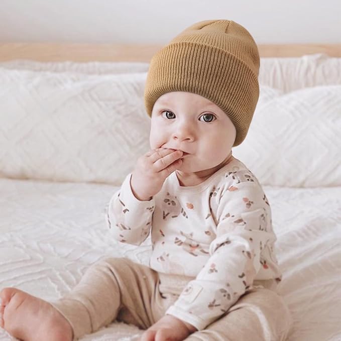 DRESHOW BQUBO 3 Pack Baby Beanies Toddler Kids Winter Hats Soft Knit Hat - Image 3