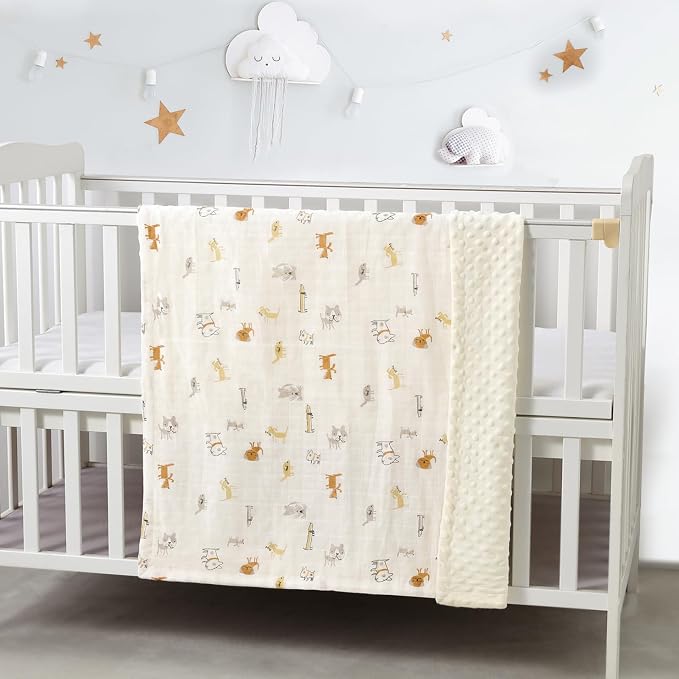 CREVENT 30''X40'' Organic Muslin Cotton Baby Blanket - Image 2