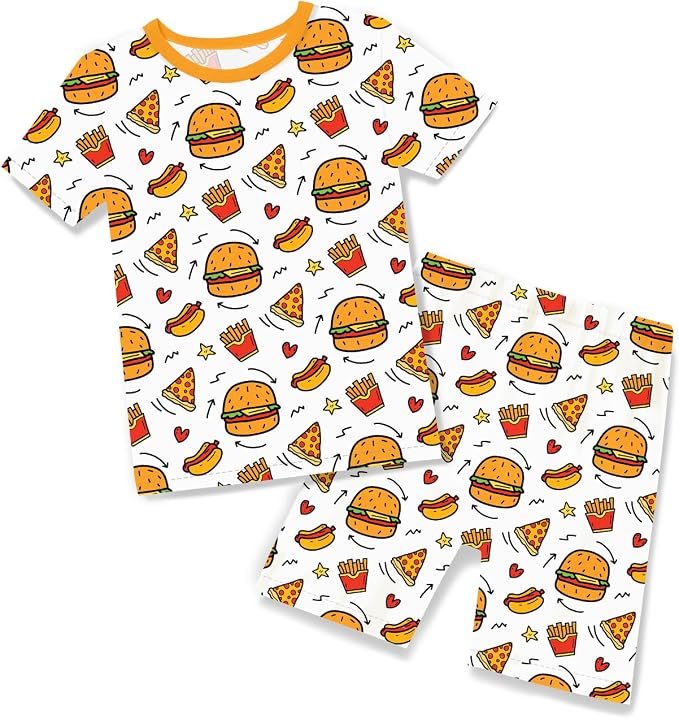babee Reshinee Bamboo Viscose Toddler Boys Pajamas Set, Short Sleeve Kids by babeeReshinee