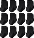 Baby Crew Socks 12-Pack Cotton Newborn Baby Boys Girls Socks 0-3T | Combed by Unknown