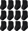 Baby Crew Socks 12-Pack Cotton Newborn Baby Boys Girls Socks 0-3T | Combed by Unknown