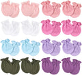 AQOKKA Newborn Baby Mittens No Scratch Cotton Elastic Wrist Gloves Infant by AQOKKA