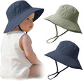Konssy 2-Pack Muslin Baby Sun Hats by Konssy