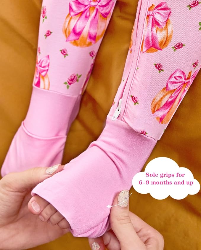 babee Reshinee Viscose Derived from Bamboo Baby Footie Pajamas Convertible - Image 9