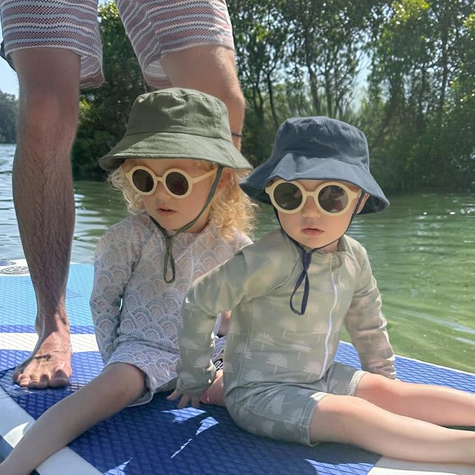 Muslin Baby Sun Hat Sun Protection Baby Toddler Bucket Hats - Image 5