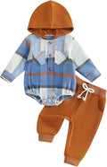 Douhoow Infant Baby Fall Clothes Boy Girl Plaid Hoodie Sweatshirt Romper by DouhoowBabyKidsClothes
