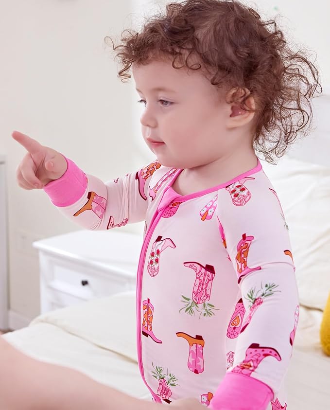 babee Reshinee Viscose derived from bamboo Baby Pajamas Convertible Footie - Image 8