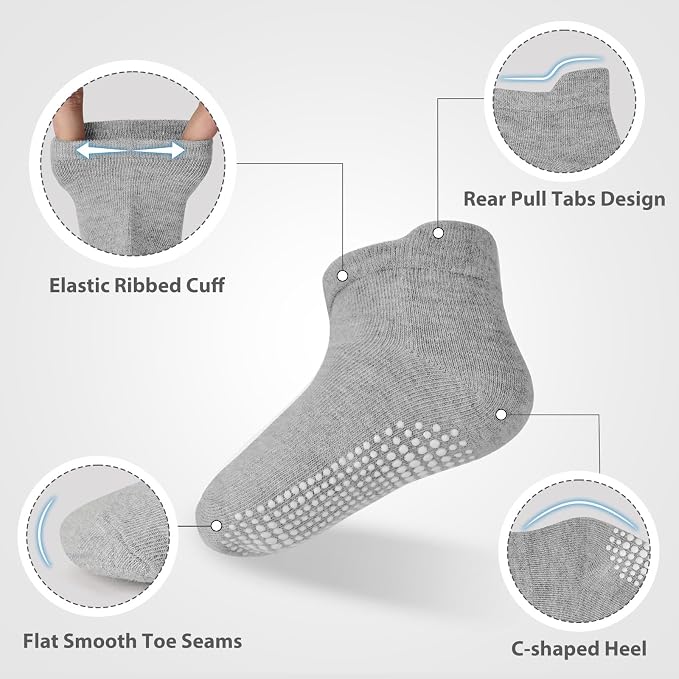 BACSAC Baby Boys Girls Socks Non Slip Breathable Comfort Toddler Infant Ankle - Image 5