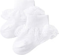 Methee ​Baby Girls Ruffle Socks, Infant Girls Double Lace Frilly Socks Newborn by Methee