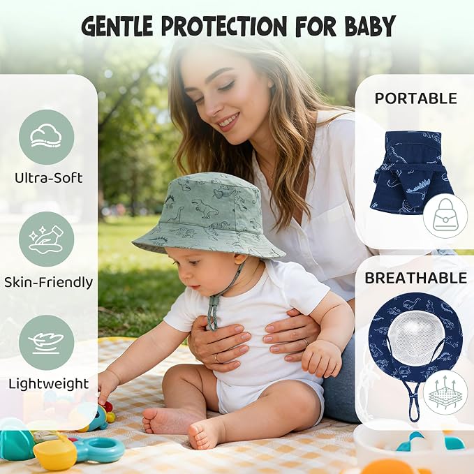 Durio 2-Pack Baby Bucket Hat - Image 5