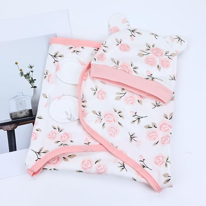 Dizila 2 Sets Adjustable Soft Cotton Blend Newborn Infant Baby Girl Receiving - Image 7