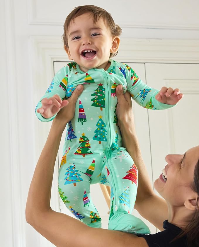 babee Reshinee Bamboo Viscose Baby Footie Pajama, Zipper Sleeper Boys Girls | - Image 2