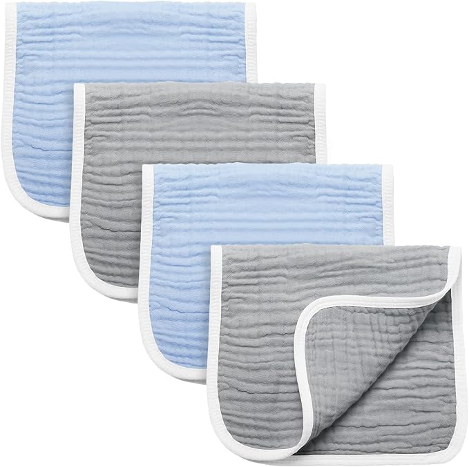 Burp Cloths Large, Muslin Burp Cloths by Synrroe