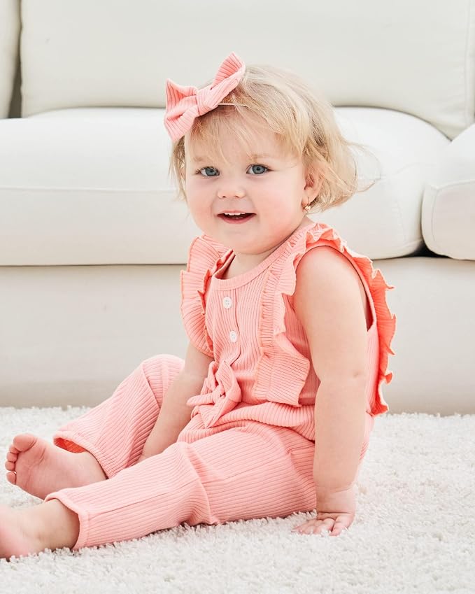 Mioglrie Newborn Baby Girl Clothes 1 Piece Infant Fall Winter Romper Outfit | - Image 2