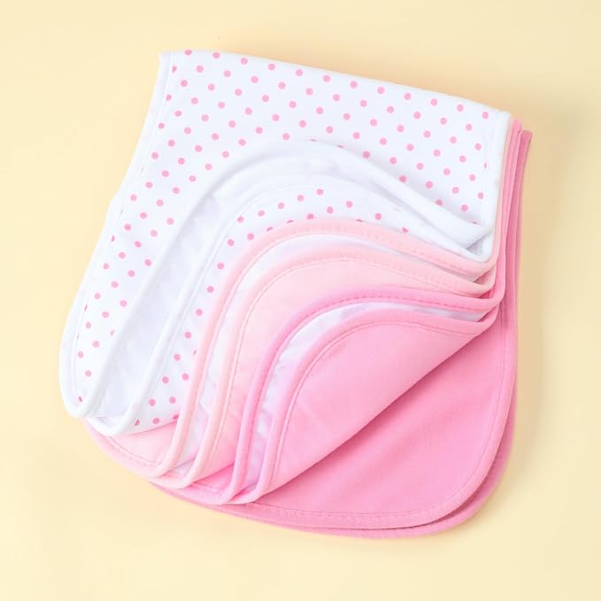Baby Burp Cloths 8-Pack, Waterproof Burping Cloths, 4-Layer Super Absorbent & - Image 9