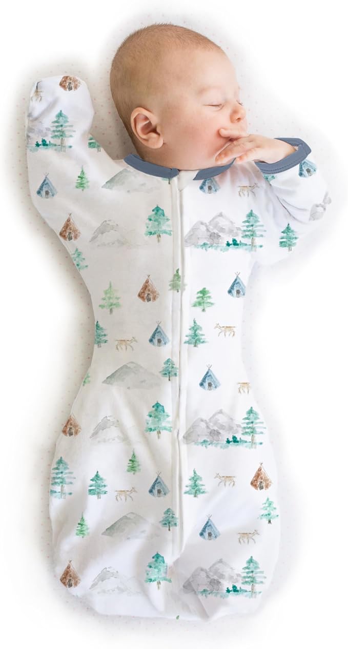 SwaddleDesigns Transitional Swaddle Sack, Arms Up Half-Length Sleeve & Mitten - Image 4
