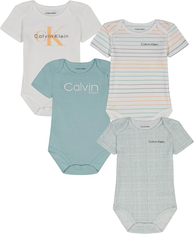 Calvin Klein baby-boys 4 Pack Bodysuit by CalvinKlein
