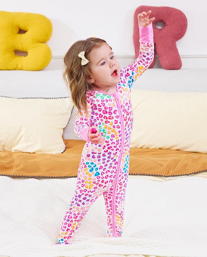 babee Reshinee Viscose Derived from Bamboo Baby Footie Pajamas Convertible - Image 9