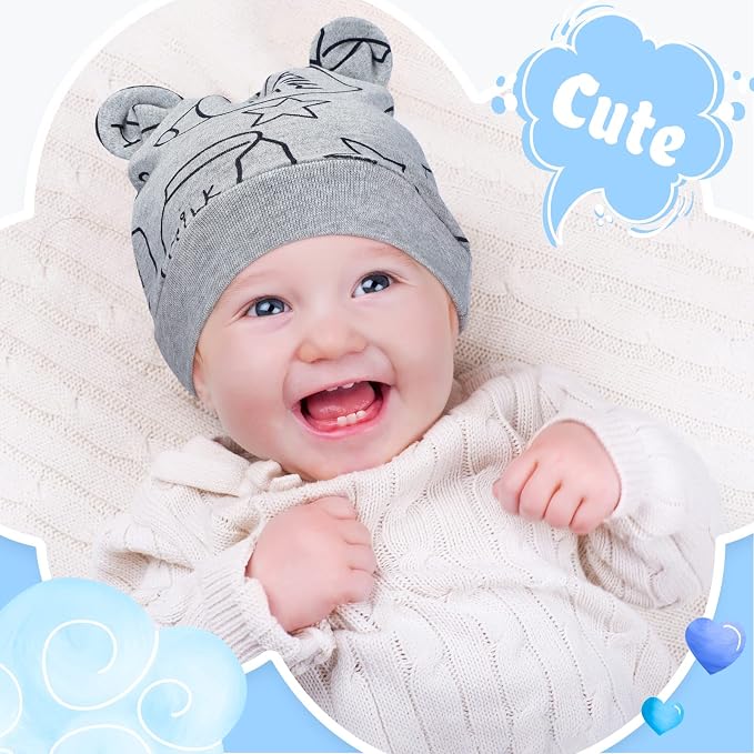Geyoga Pieces Newborn Baby Hat Bear Ears - Image 5