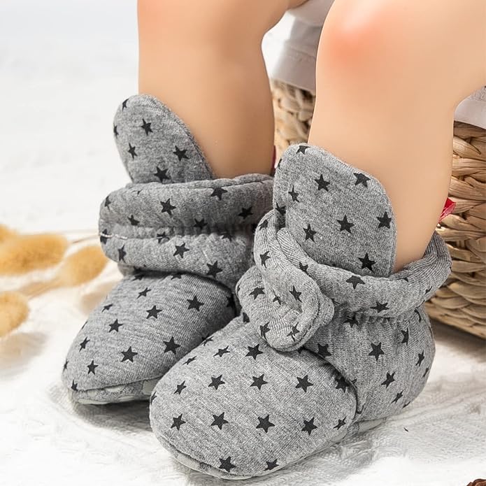 Sawimlgy Newborn Infant Baby Girl Boy Cotton Booties Stay On Sock Slippers Soft - Image 2
