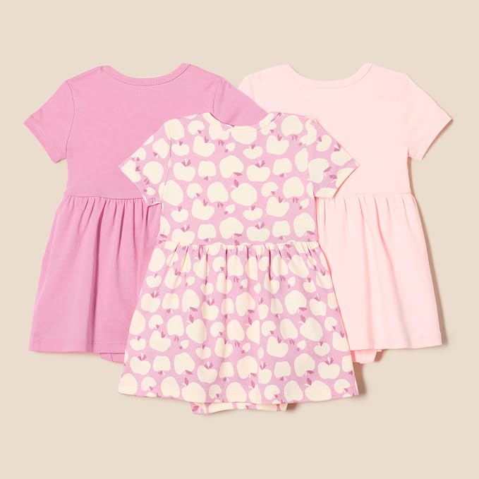 Amazon Essentials Baby Girls' Short Sleeve Bodysuit Dress, Everyday Dresses - Image 2