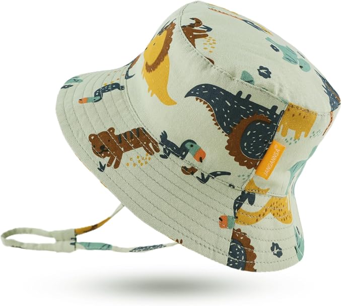 JANGANNSA Cotton Baby Sun Hat Infant Toddler Boys Girls Bucket Hats Summer Sun by JANGANNSA