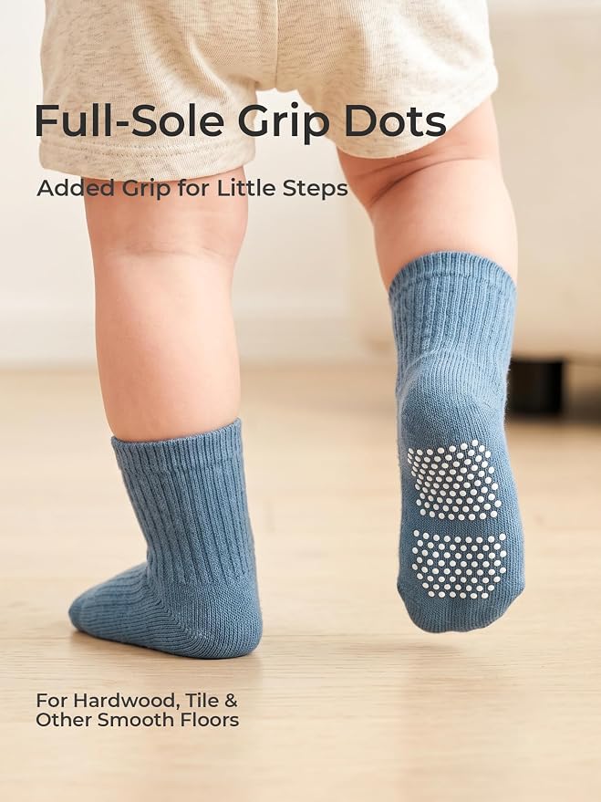 Baby Toddler Essentials Non-Slip Crew Socks - Image 2