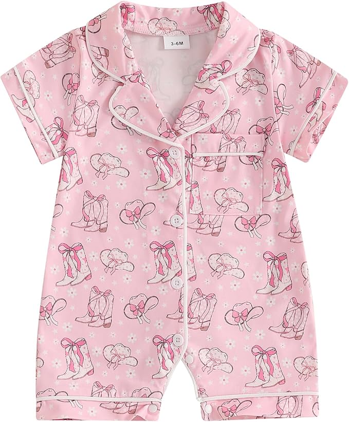 Balaflyie Newborn Summer Pajamas Baby Boy Girl Button Down Romper Cute Infant by Balaflyie