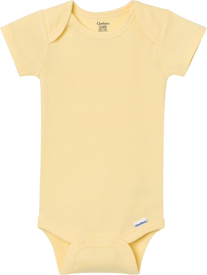 Gerber Baby Boys & Girls 5-Pack Solid Onesies Bodysuits - Image 5