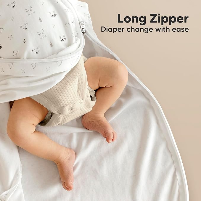 2-Pack Organic Baby Sleep Sacks, 100% Cotton 0.5TOG - Image 5